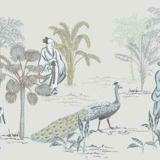 Vintage Chinese Travellers Wallpaper Mural