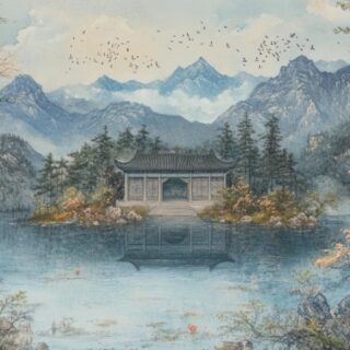 Meghvan, Asian Landscape Wallpaper Mural