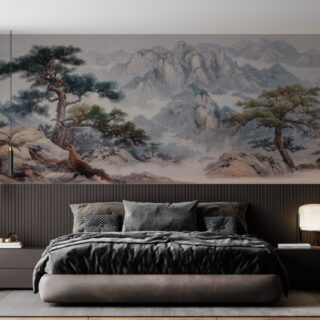 Whispering Pines, Scenic Mountain Wallpaper Mural