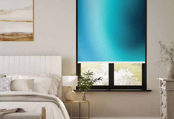 Turquoise & Blue Gradient Outside Roller Blinds