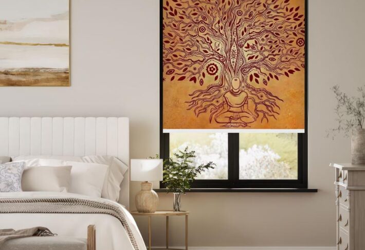 Bodhi Tree Art Outside Roller Blinds
