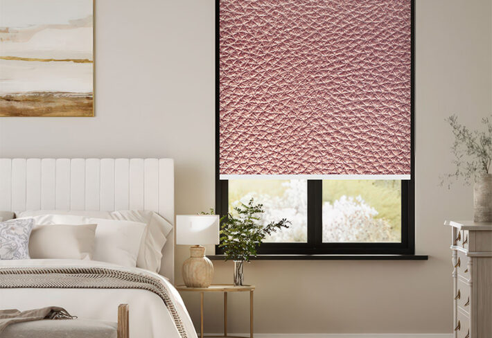 Elegant Leather Effect Outside Roller Blinds