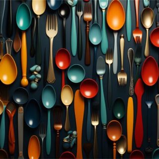 Spoon Themed 3D Effect Roller Blinds