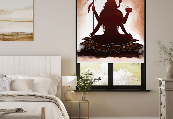 Shiv Sambhu Pooja Room Outside Roller Blinds