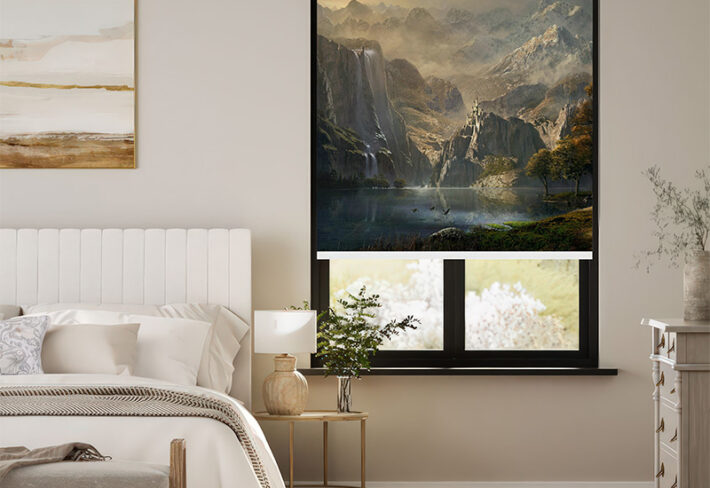 Serene Landscape Art Outside Roller Blinds