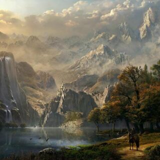 Serene Landscape Art Roller Blinds