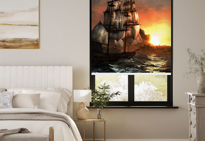 The Voyage Ship Painting Outside Roller Blinds