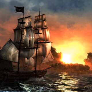 The Voyage Ship Painting Roller Blinds