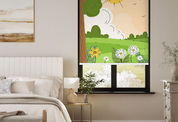 Cartoonist Landscape Outside Roller Blinds