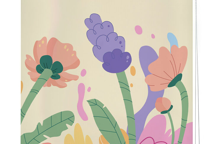 Soothing Floral Art Roller Blinds
