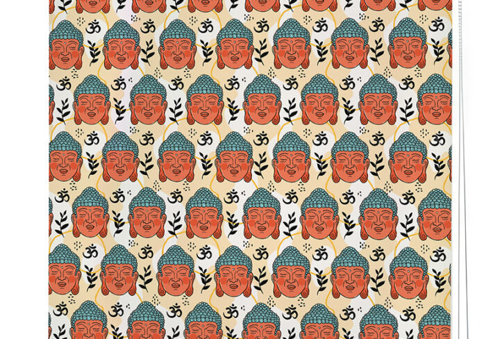 Buddha's Elegance Pooja Room Roller Blinds