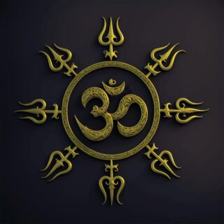 Om Bramh Pooja Room Roller Blinds