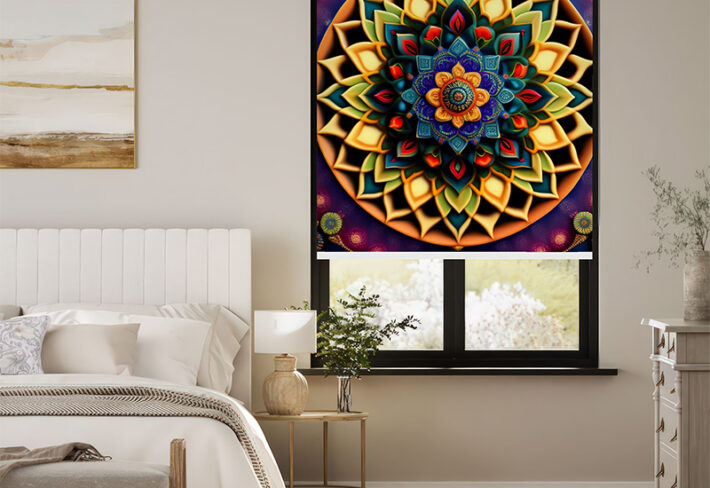 Mandala Style Outside Roller Blinds