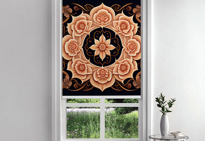 Floral Mandala Inside Roller Blinds