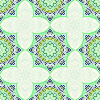 Green Mandala Roller Blinds