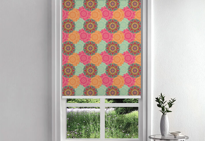 Multicolor Vibrant Mandala Inside Roller Blinds