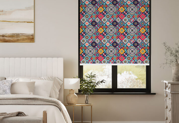 Decorative Patchwork Outside Roller Blinds
