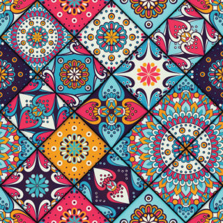 Decorative Patchwork Roller Blinds