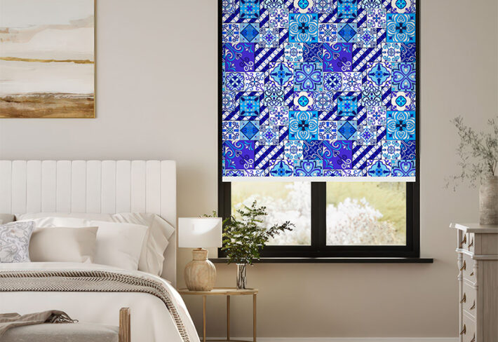 Mosaic Tiles Effect Outside Roller Blinds
