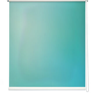 Simple Teal Blue Roller Blind