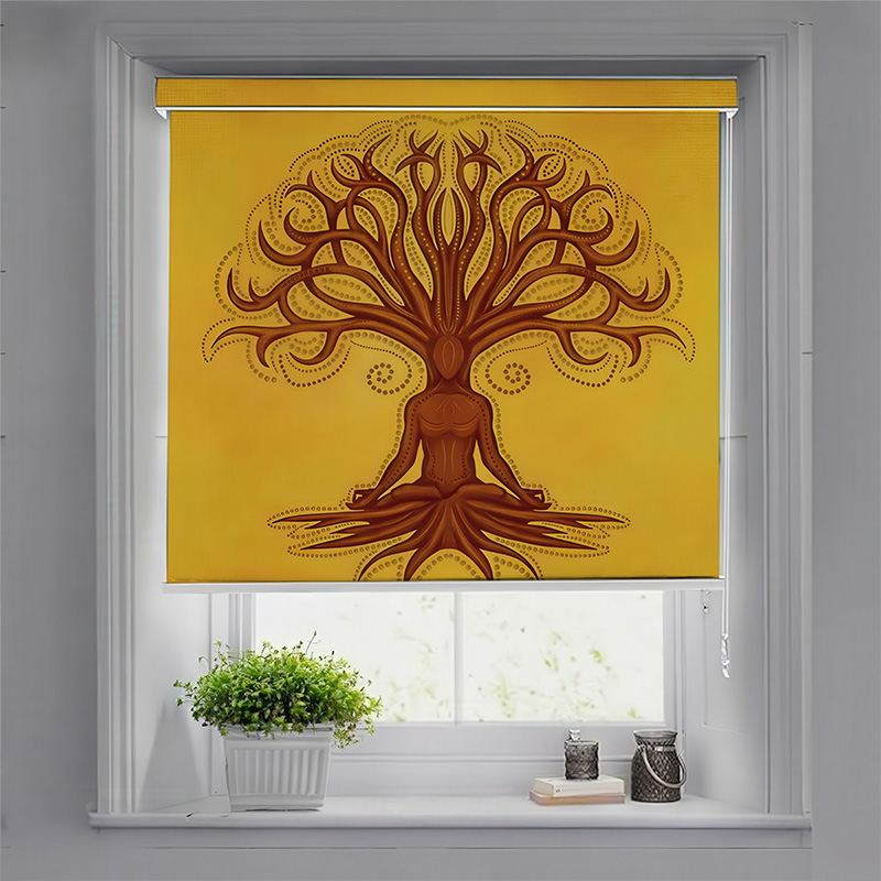 Meditative Tree Pelmet Roller Blinds