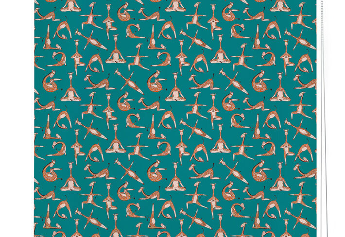 Whimsical Yoga Animals Pattern Roller Blinds