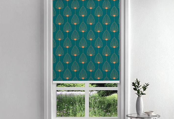 Art Deco Leaflines Inside Roller Blind