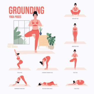 Yoga Poses Chart Roller Blind