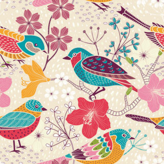 Chirping Garden Roller Blind