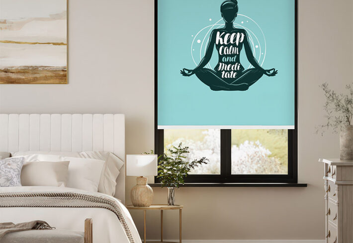 calm mind meditation outside roller blinds
