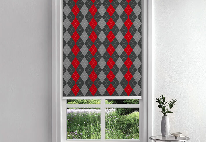 Modern Argyle Pattern Inside Roller Blind
