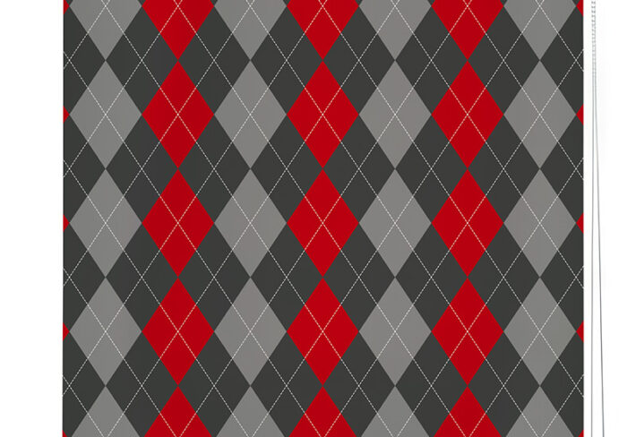 Modern Argyle Pattern Roller Blind
