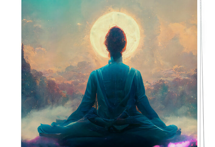 cosmic meditation scene Roller blinds