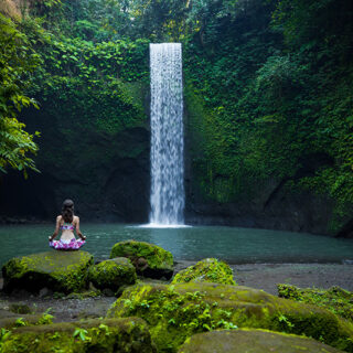 waterfall meditation scene roller blinds
