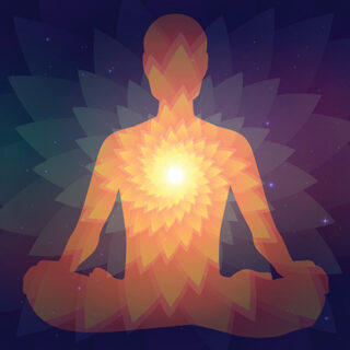 chakra lotus glow artistic roller blind