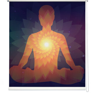 chakra lotus glow artistic roller blinds