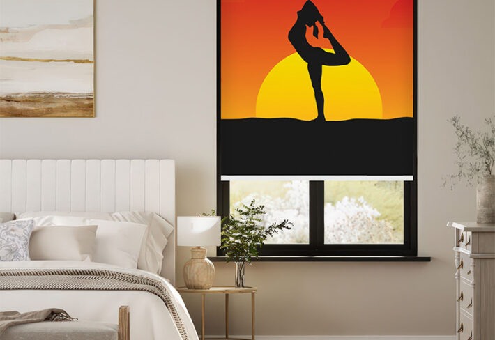 Sunset Yoga Outside Roller Blind