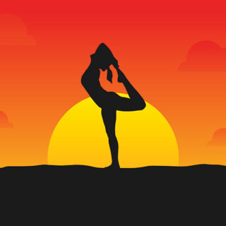 Sunset Yoga Roller Blind