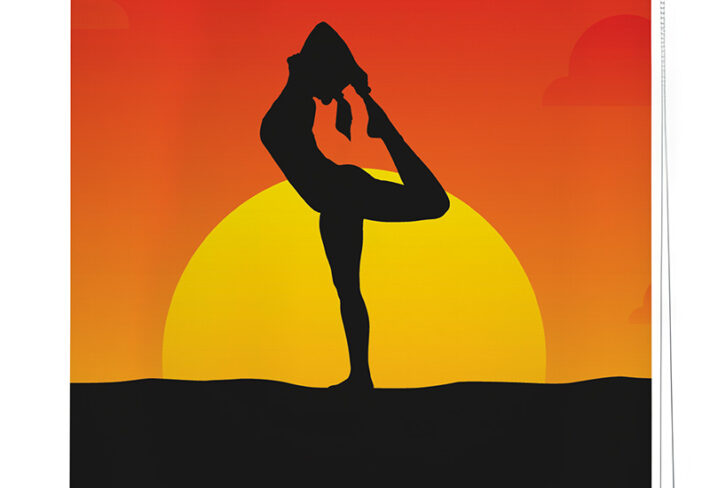 Sunset Yoga Roller Blind
