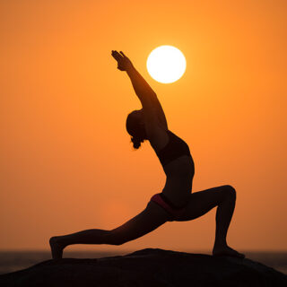 Sunset Yoga Art Window Roller Blinds