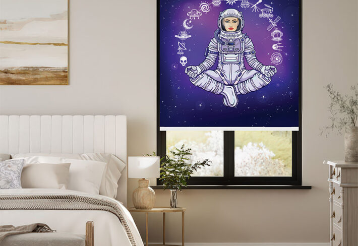 Cosmic Meditation Astronaut Outside Roller Blind