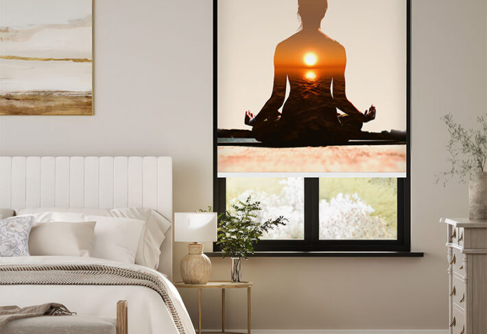 Peaceful Reflection Yoga Outside Roller Blind