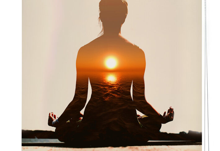 Peaceful Reflection Yoga Roller Blind