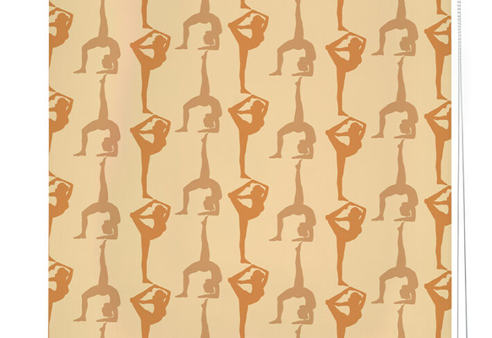 Abstract Yoga Figure Window Roller Blind