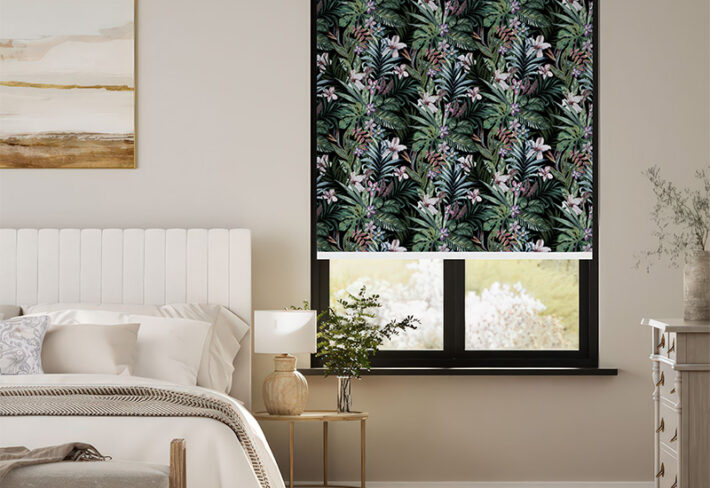 Modern Botanical Window Outside Roller Blind