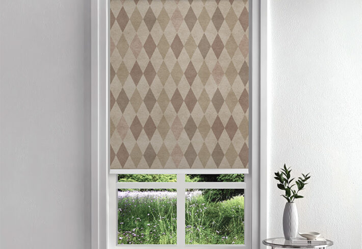 Cappuccino Lattice Shade Inside Roller Blind