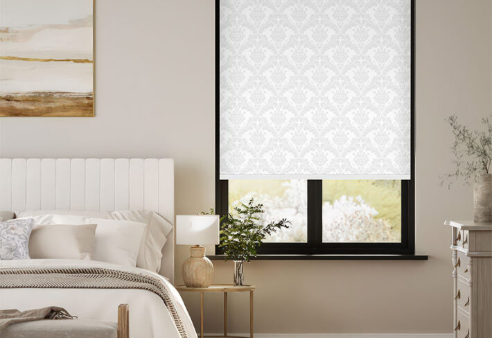 Sophisticated Off-White Outside Roller Blind