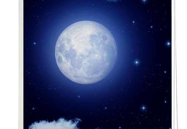 Midnight Moon Glow Roller Blind