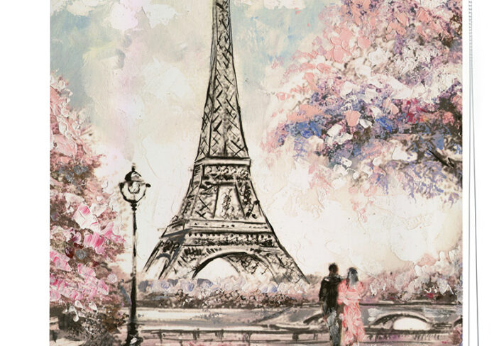 Romantic Paris Eiffel Tower Roller Blind