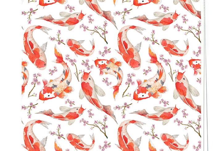 Koi Blossom Harmony Roller Blind